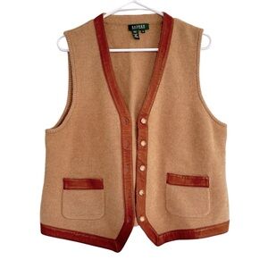 Lauren Ralph Lauren Tan and Brown Vest